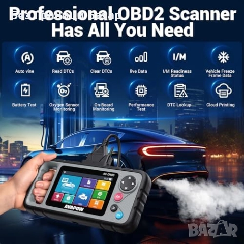 Нов OBD2 четец с ресет на масло, ABS, SRS и акумулатор AVAPOW AV-D600, снимка 4 - Друга електроника - 52508080