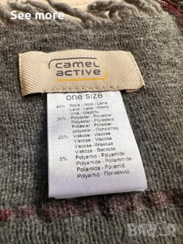 Camel Activе унисекс шал вълна, снимка 4 - Шалове - 48909543