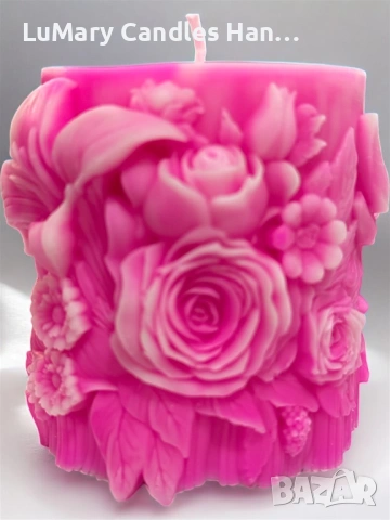 Свещ “ Розова магия”, снимка 7 - Декорация за дома - 53225137