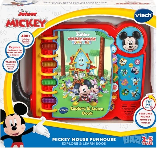 VTech Мики Маус - Интерактивна книга за изследване и учене , снимка 6 - Образователни игри - 50629993