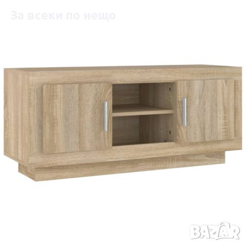 ТВ шкаф, бетонно сиво, 102x35x45 см, инженерно дърво, снимка 1 - Шкафове - 46070290