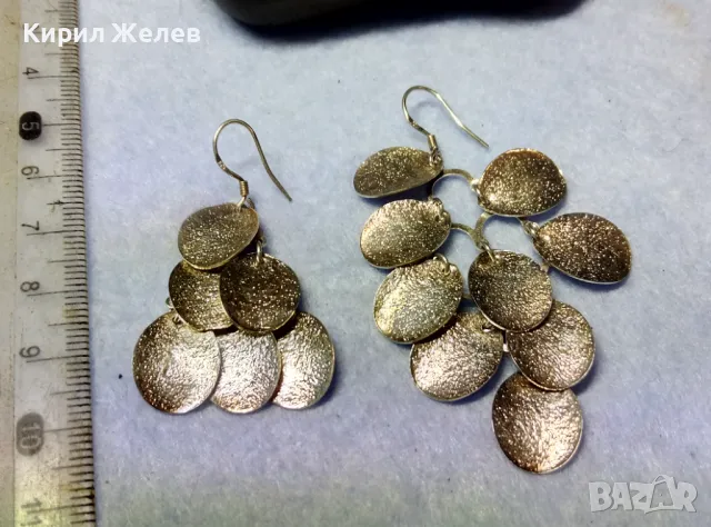 ОРИГИНАЛЕН ЕФИРЕН АРТ ДИЗАЙН СРЕБЪРНИ ОБЕЦИ СРЕБРО 925 ФИНА РЪЧНА РАБОТА 48783, снимка 6 - Обеци - 50354709