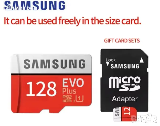 SD memory памет карта Samsung 128gb плюс SD адаптер, снимка 7 - Карти памет - 49962455