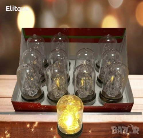 Кристална коледна стъкленица с LED светлина, снимка 2 - Други стоки за дома - 52820185