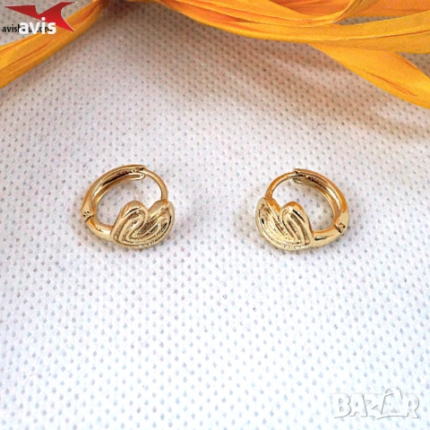 Обеци с 14К златно покритие 2141875