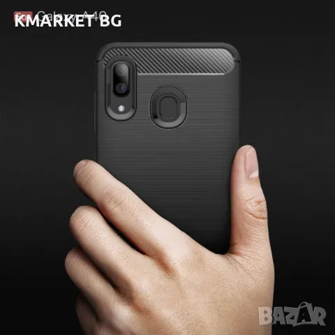 Samsung Galaxy A40 Удароустойчив Carbon Fiber Калъф и Протектор, снимка 8 - Калъфи, кейсове - 48529078