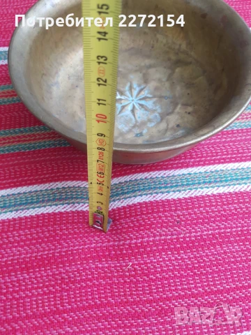 Бронзова чиния фиала купа , снимка 4 - Антикварни и старинни предмети - 51373656