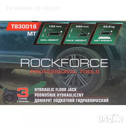 Крик крокодил офроуд с две помпи 3 тона 155 - 695 мм RockForce, снимка 4 - Други инструменти - 50366805