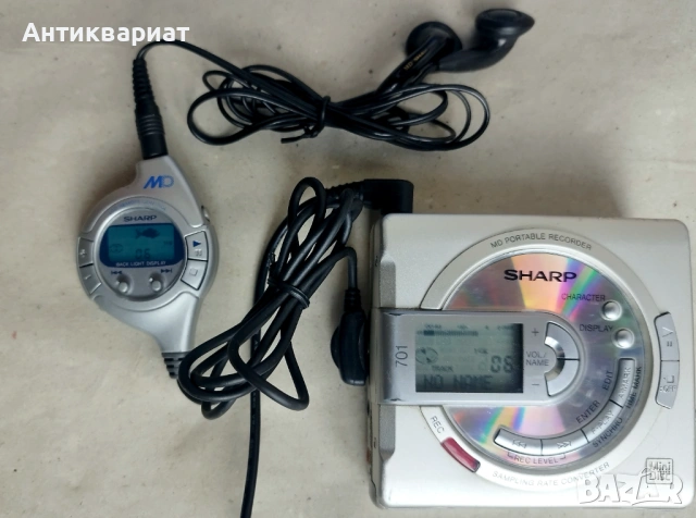 РАБОТЕЩ Minidisc Recorder, Записващ Минидиск - Sharp MD-MS701H / Japan, снимка 4 - Други - 54288602