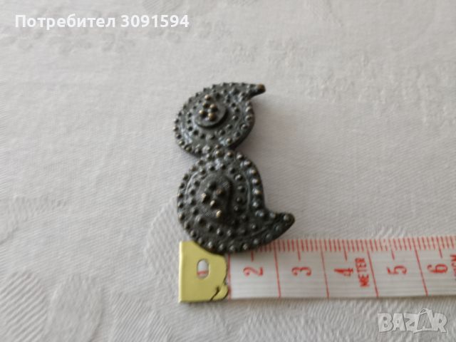  Стара Брошка пафти, бронзов накит, снимка 7 - Антикварни и старинни предмети - 46448505