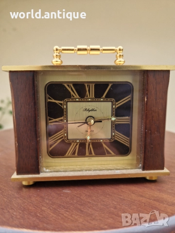Рядък антикварен колекционерски оригинален японски будилник Rhythm, снимка 3 - Антикварни и старинни предмети - 52270160