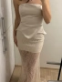 Официална рокля бежова с корсет , снимка 1