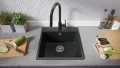 Графит кухненска мивка от гранит Рига 50 XL 480 x 500 мм, снимка 3