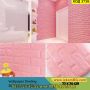 Розови 3Д Панели за стена имитиращи тухли от мемори пяна за хол, офис, спалня - КОД 3738, снимка 8