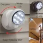 LED лампа с датчик за движение и 360-градусов въртящ ,  Light angel R LED7, снимка 1