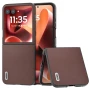 Motorola Razr 60 Ultra 5G ABEEL Electroplating Edge Genuine Cow Leather+PC Удароустойчив Калъф и Про, снимка 3