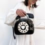 Чанта с работеща ретро слушалка Black, снимка 10