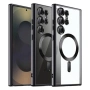 Силиконов кейс bSmart Chrome Magsafe с протектори за камерите, За Samsung Galaxy S26 Ultra, Черен , снимка 1