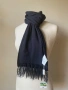 Мъжки, черен шал от 100 % вълна, с етикет, снимка 1