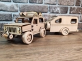 Дървен модел на Джип и Каравана – Craft Camp, снимка 12