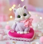 Коте с панделка котка котенце Marie Cat Мари силиконов молд форма фондан гипс шоколад смола свещ, снимка 4