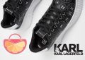 KARL LAGERFELD № 39 🍊 Дамски кожени кецове "BLACK & WHITE" нови с кутия, снимка 1 - Кецове - 45456951