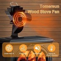 Вентилатор за печка с 3 остриета за дърва/камина, снимка 5 - Отоплителни печки - 45178137