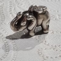 Сребърна висулка слон , снимка 2 - Пръстени - 45573339