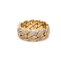 Златен дамски пръстен 6,98гр. размер:58 14кр. проба:585 модел:23084-1, снимка 3 - Пръстени - 44970443