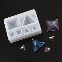 3D Триъгълник пирамида силиконов молд смола обеци бижу декор шоколад, снимка 4 - Форми - 45375520
