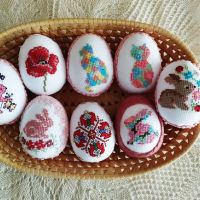 Яйца с бродерии, шевици, Великден, снимка 15 - Декорация за дома - 45088338