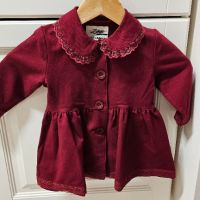 Бебешко палтенце, бордо, снимка 1 - Бебешки якета и елеци - 45359045