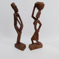 Ръчно резбовани африкански дървени фигури, снимка 2 - Колекции - 45775274