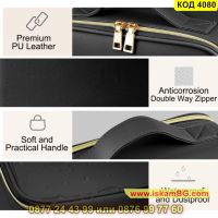 Куфар за грим в черен цвят с LED осветление в три цвята и огледало - КОД 4080, снимка 5 - Куфари - 45222680