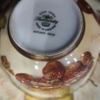 Четворен сет и бонбониера/захарница от фин порцелан Hammersley & Co. Gold Autumn /, снимка 10 - Антикварни и старинни предмети - 45477325