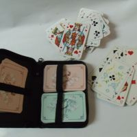 № 7565  стари малки карти -PATIENCE  - комплект - две тестета по 52 карти  - с калъфче, снимка 2 - Други ценни предмети - 45911854