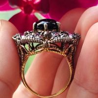 Красив пръстен от злато и сребро с Диаманти, снимка 6 - Пръстени - 45699492