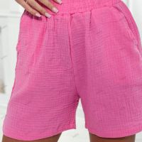 Дамски комплект блуза от муселин + къси панталонки, 3цвята , снимка 14 - Комплекти - 45784109