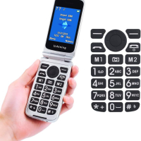 Мобилен телефон за възрастни с големи бутони, 3G флип, авариен бутон, снимка 3 - Други - 45058995