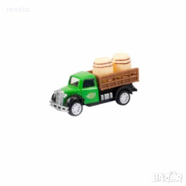 Играчка Камион, Метал/Пластмаса, Зелен, 11х5 см, снимка 1