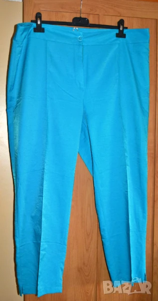 👖 Дамски тюркоазен летен панталон | 4XL–5XL | Люсил, снимка 1