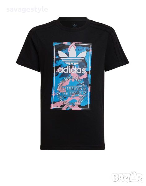 Детска тениска ADIDAS Originals Camo Graphic Tee Black, снимка 1