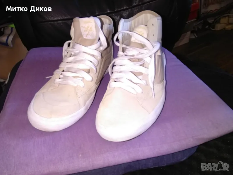 Кецове VANS оригинал бежови високи като нови US-10 UK-9 №43 стелка 28см , снимка 1