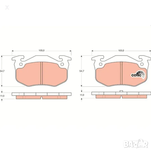 BENDIX 571334X НАКЛАДКИ ЗАДНИ CITROEN MERCEDES-BENZ PEUGEOT RENAULT 1983-2024 OE 425271 OE7701204626, снимка 1