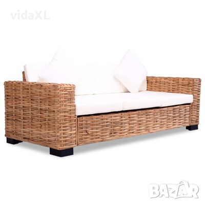 vidaXL 3-местен диван, естествен ратан(SKU:244419, снимка 1