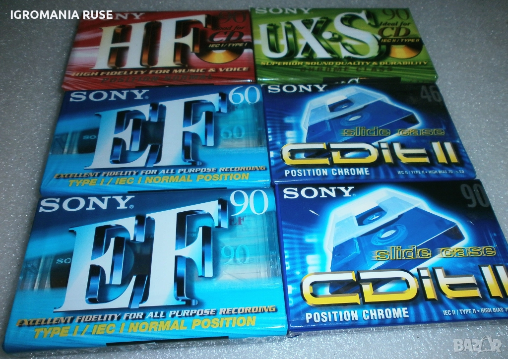 Аудио касети Audio tape Sony Сони type 1 Normal Type 2 Chrome, снимка 1