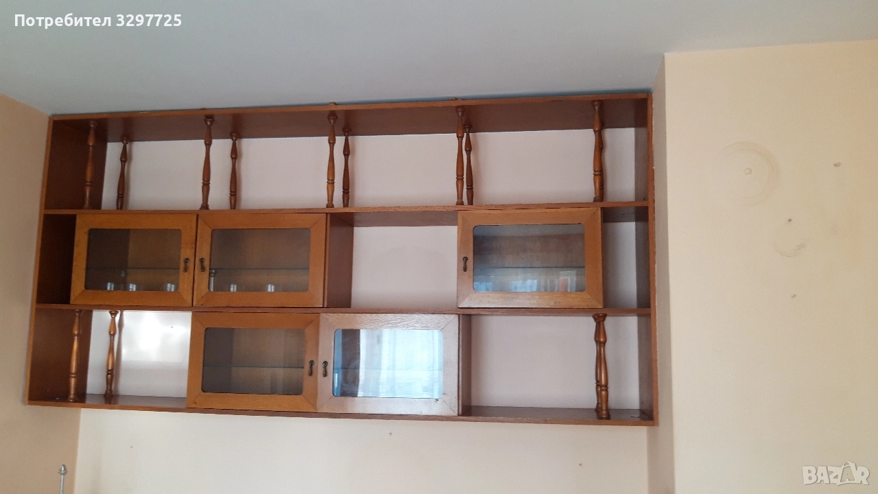 🤎Дървена стенна секция може и за библиотека 📖 цена , снимка 1