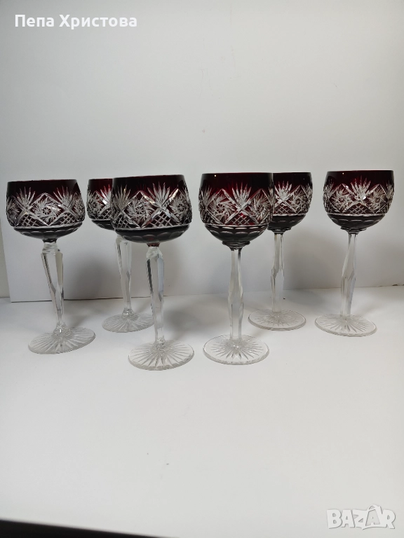 Чаши  чешки кристал Бохемия, снимка 1