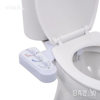 vidaXL Приставка биде за тоалетна, двойни дюзи за гореща/студена вода(SKU:145292, снимка 1