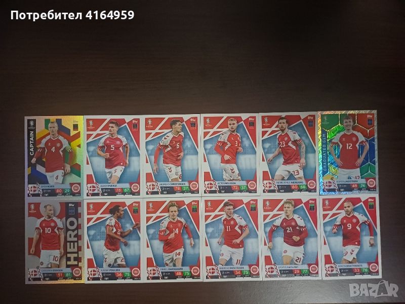 Match attax колекционерски карти Дания , снимка 1